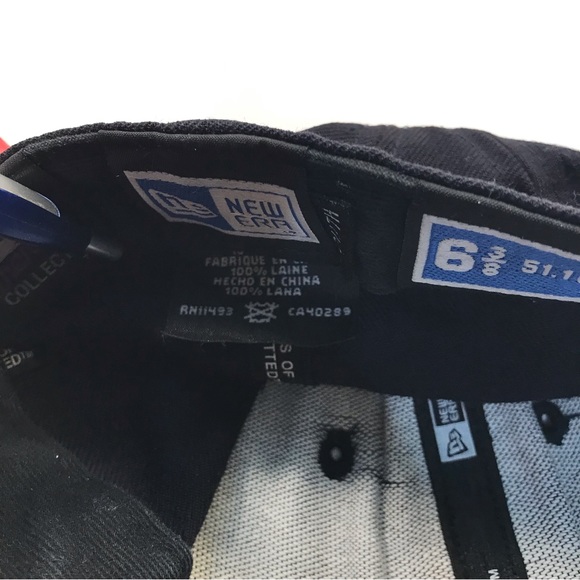 VINTAGE MLB 90s BOSTON RED SOX New Era Youth Fitted 6 3/8 Black Hat 59 Fifty - Picture 10 of 10